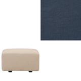 洗いざらしの綿帆布ユニットソファオットマン・小用カバー／ネイビー