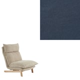 洗いざらしの綿帆布ハイバックリクライニングソファ・１シーター用カバー／ネイビー