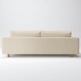 綿麻バスケット織ソファ本体・３シーター・フェザー・ポケットコイル用カバー／生成