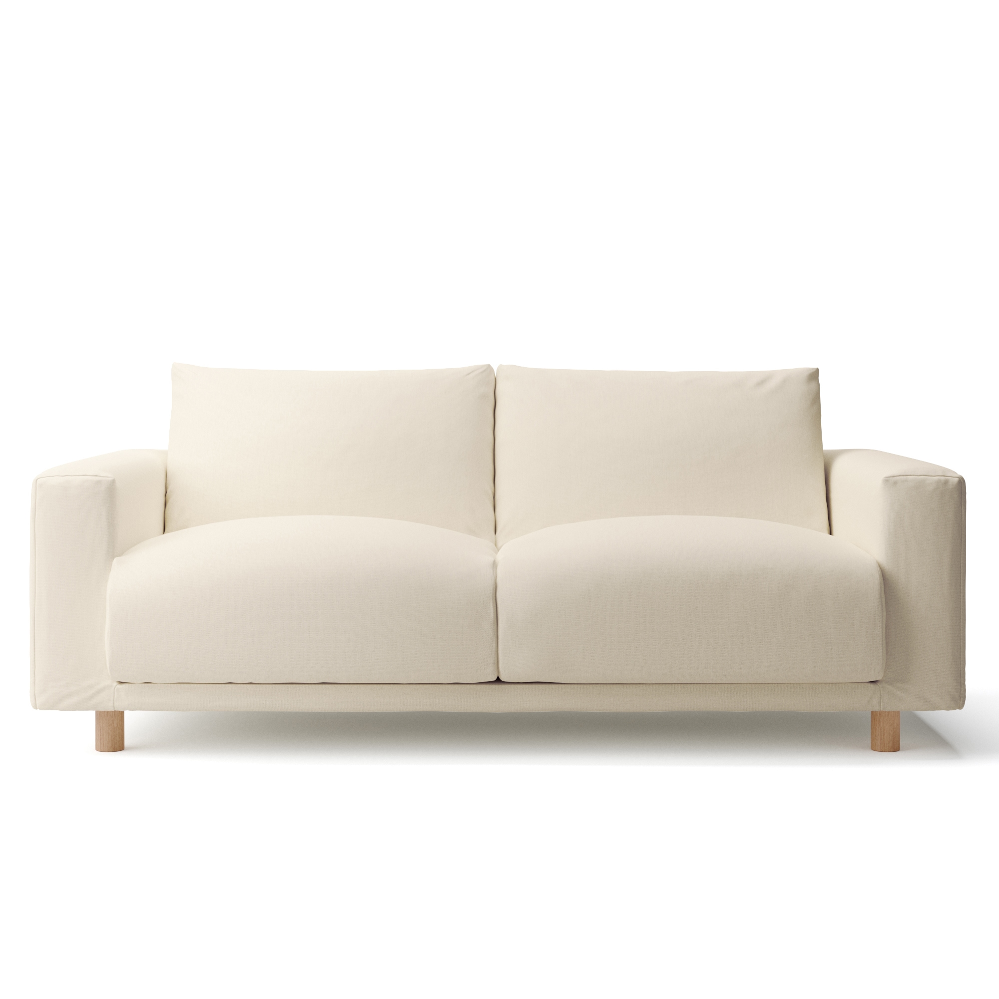 綿麻バスケット織ソファ本体・２．５シーター・フェザー・ポケットコイル用カバー生成