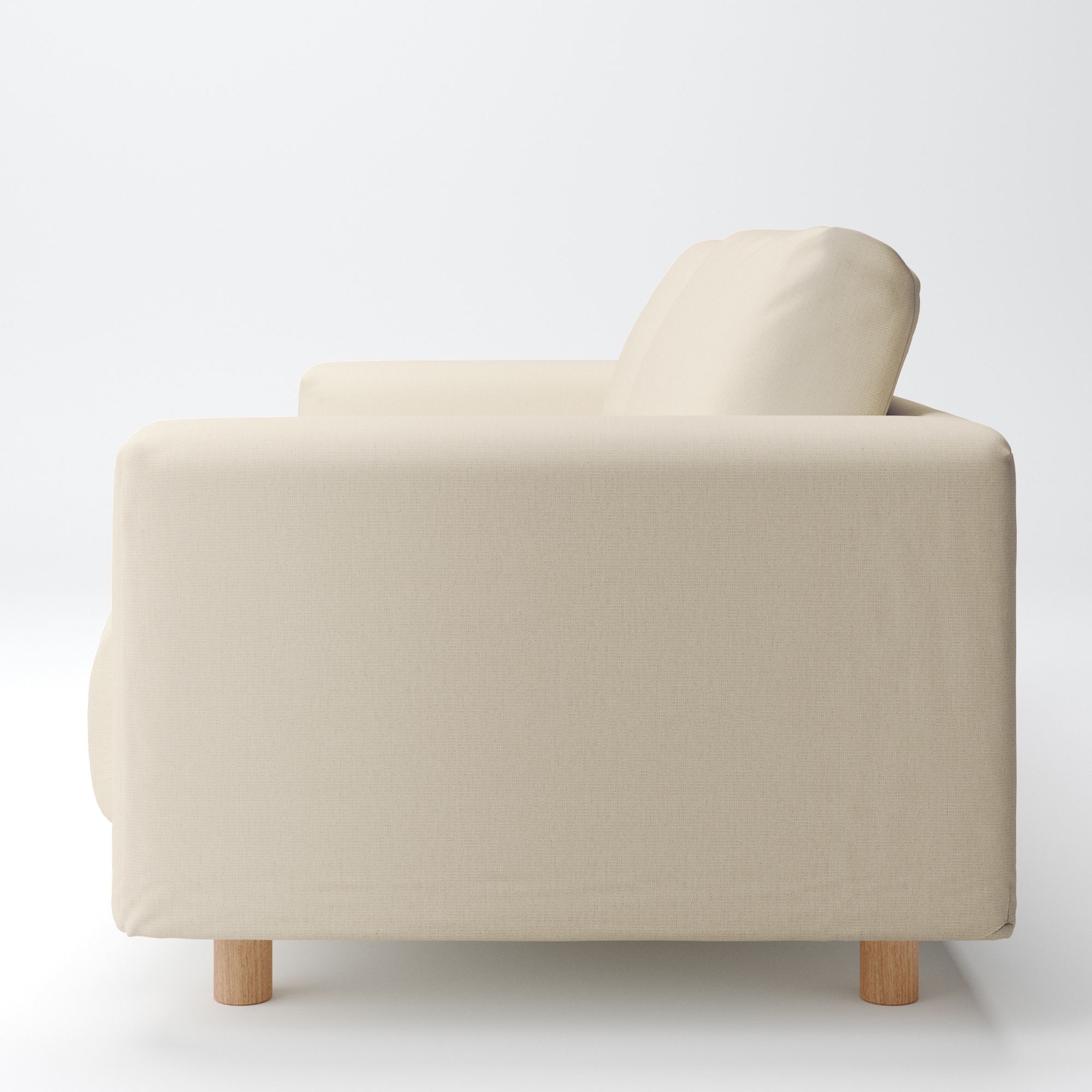 綿麻バスケット織ソファ本体・２．５シーター・フェザー・ポケットコイル用カバー生成