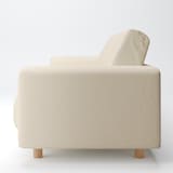 綿麻バスケット織ソファ本体・３シーター・ウレタン・ポケットコイル用カバー／生成