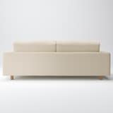 綿麻バスケット織ソファ本体・３シーター・ウレタン・ポケットコイル用カバー／生成