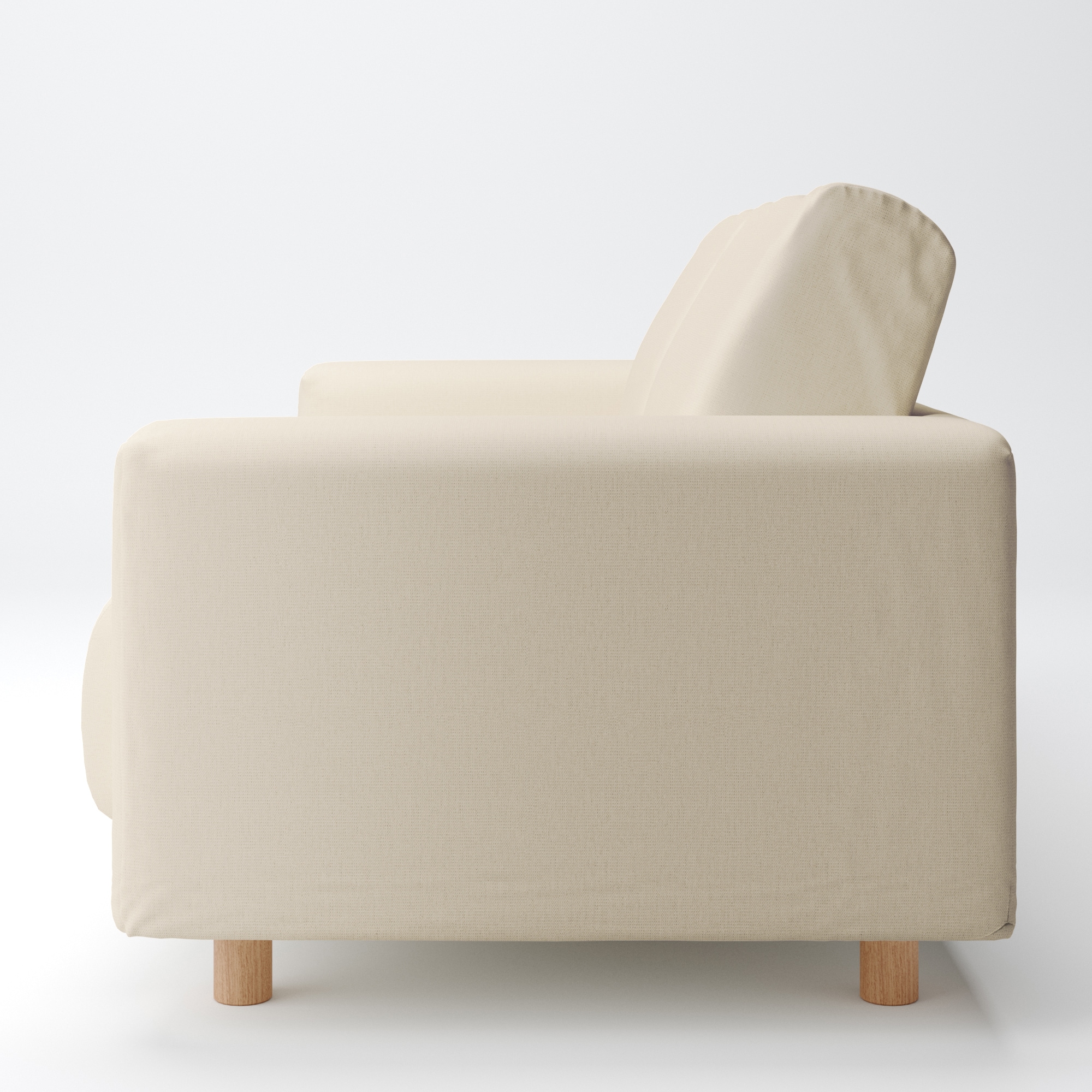 綿麻バスケット織ソファ本体・２．５シーター・ウレタン・ポケットコイル用カバー生成