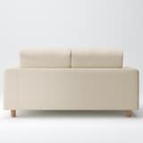 綿麻バスケット織ソファ本体・２シーター・ウレタン・ポケットコイル用カバー／生成