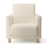 綿麻バスケット織ソファ本体・１シーター・ウレタン・ポケットコイル用カバー／生成