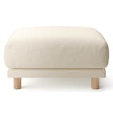 綿麻バスケット織ソファ本体・オットマン・ウレタン・ポケットコイル用カバー／生成