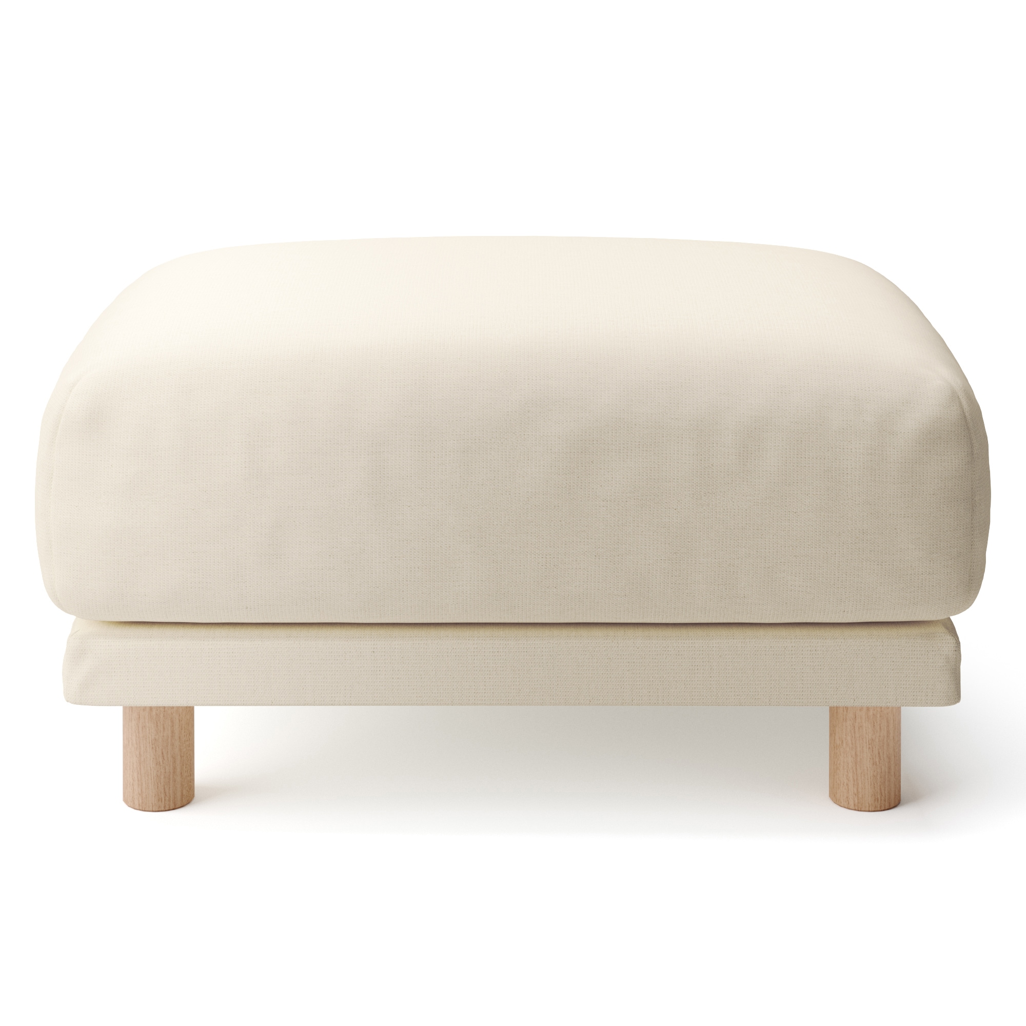 綿麻バスケット織ソファ本体・オットマン・ウレタン・ポケットコイル用カバー／生成