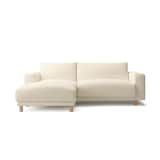 綿麻バスケット織ソファ本体３Ｓ・フェザーポケットコイルカウチタイプ右用カバー生成