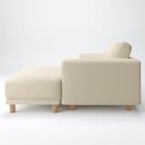 綿麻バスケット織ソファ本体３Ｓ・フェザーポケットコイルカウチタイプ左用カバー生成