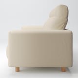 綿麻バスケット織ソファ本体２．５Ｓフェザーポケットコイルハイバック用カバー／生成