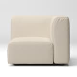 綿麻バスケット織ユニットソファアーム付・小用カバー／生成