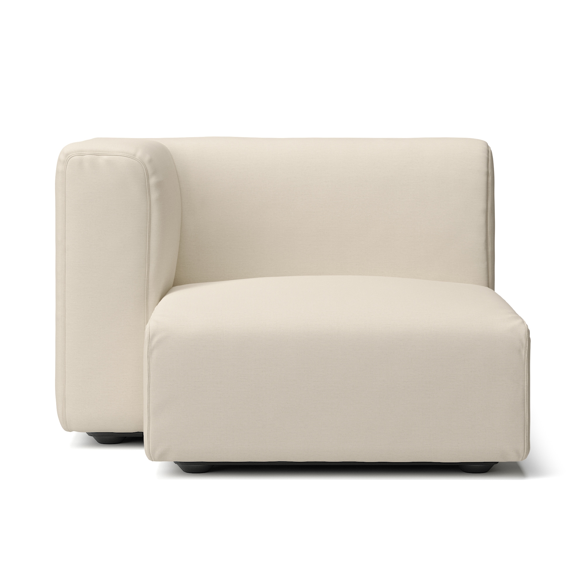 綿麻バスケット織ユニットソファ・ハーフアーム・大（右）用カバー／生成