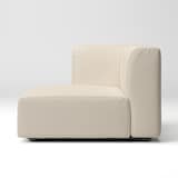 綿麻バスケット織ユニットソファ・ハーフアーム・大（右）用カバー／生成