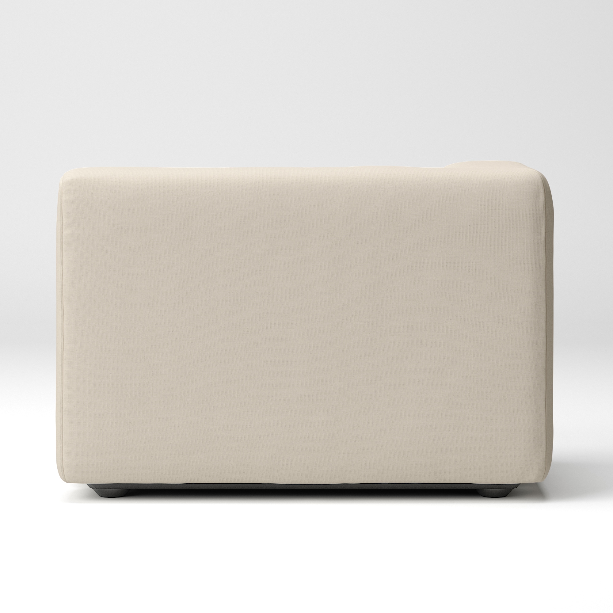 綿麻バスケット織ユニットソファ・ハーフアーム・大（右）用カバー／生成