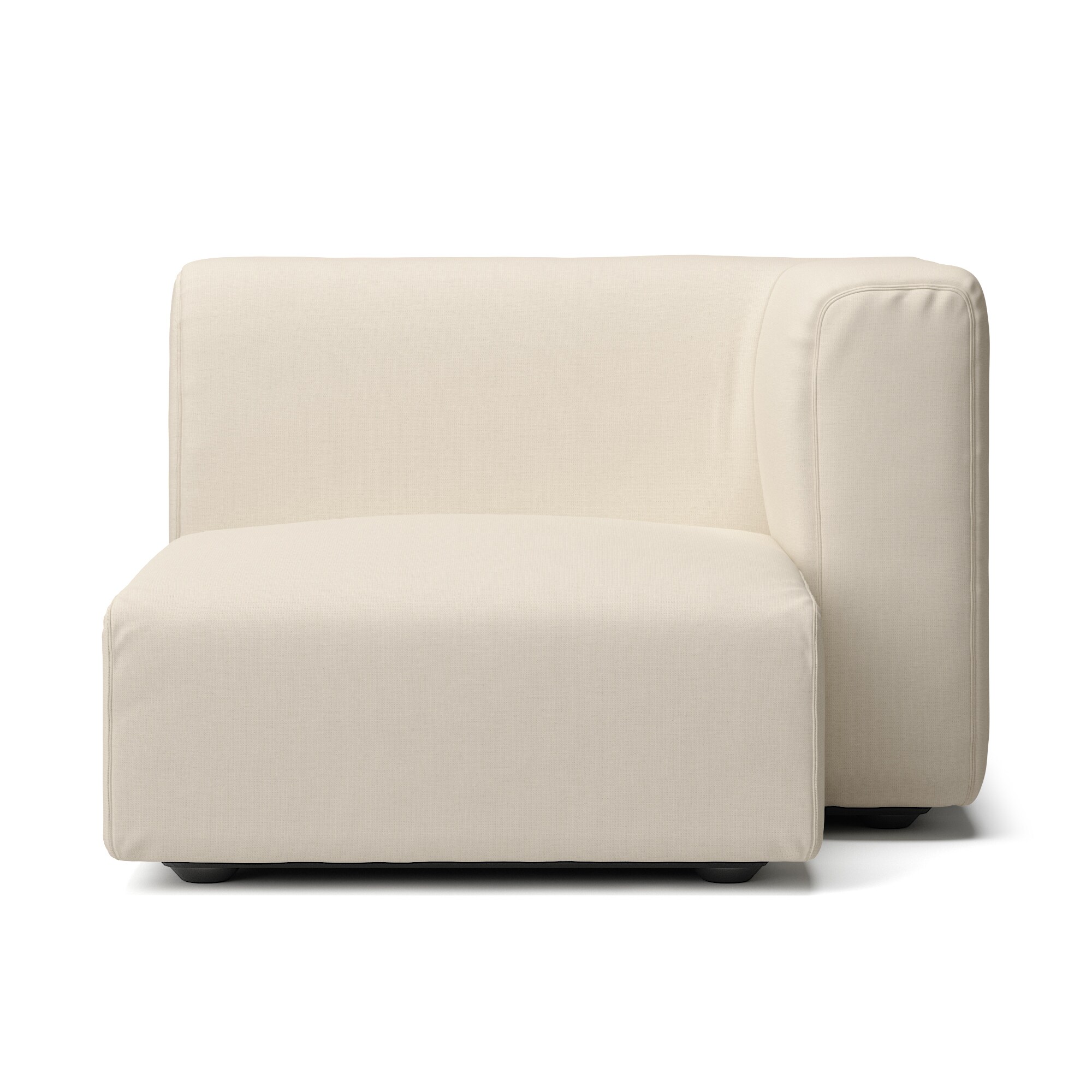 綿麻バスケット織ユニットソファ・ハーフアーム・大（左）用カバー／生成