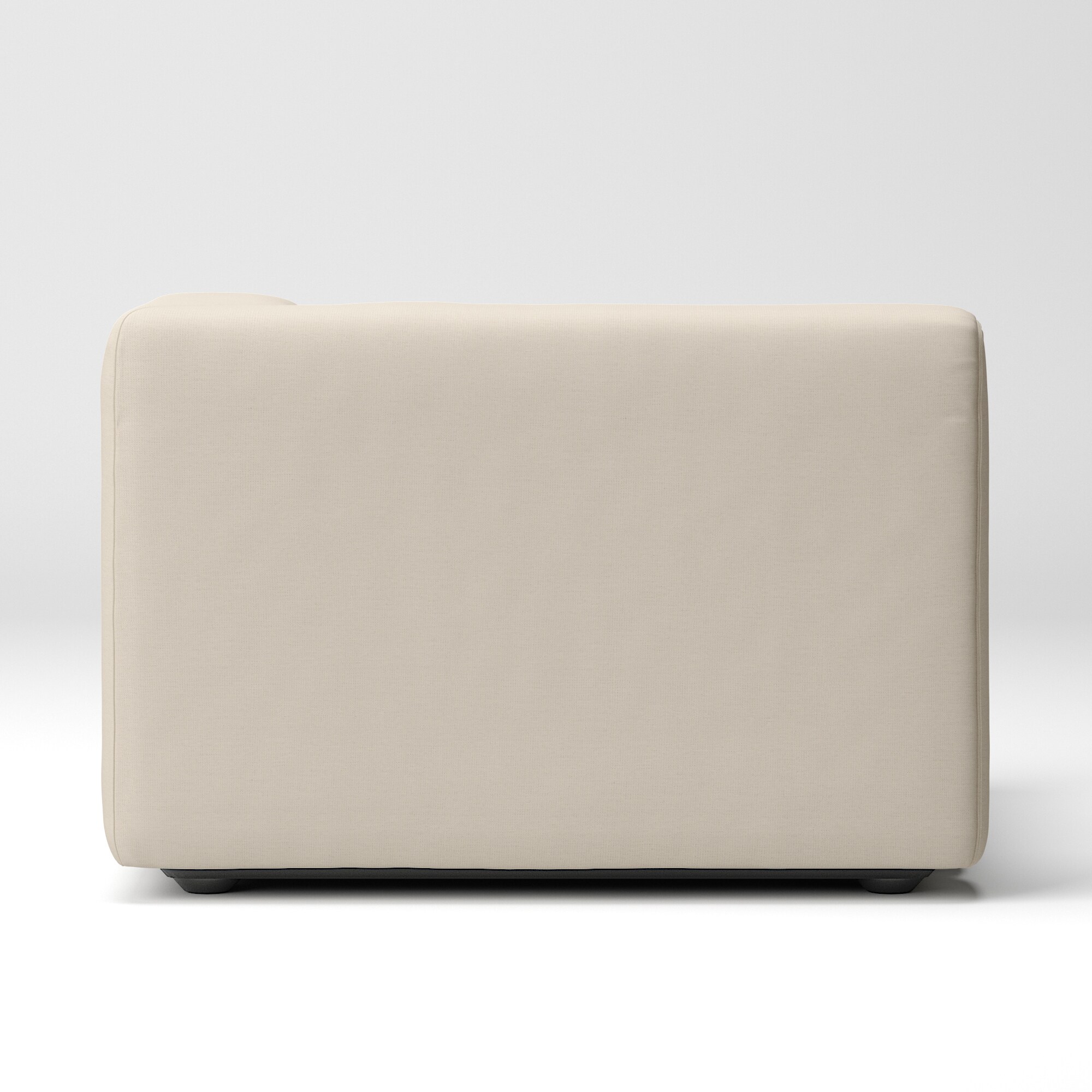 綿麻バスケット織ユニットソファ・ハーフアーム・大（左）用カバー／生成