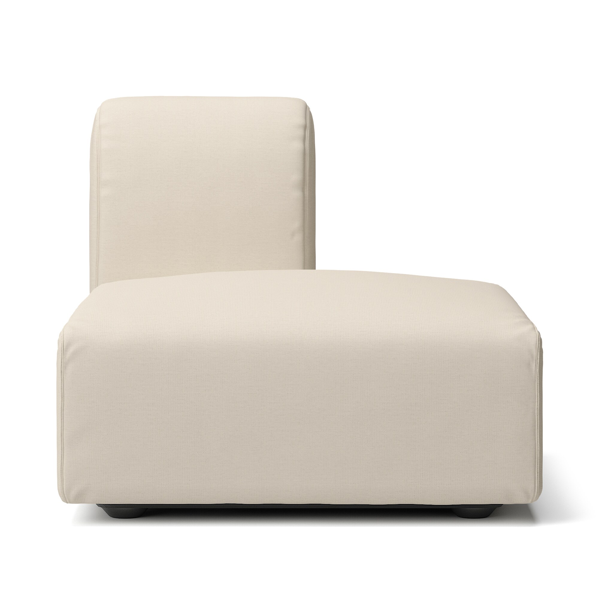 綿麻バスケット織ユニットソファ・ハーフバックレスト・大用カバー／生成