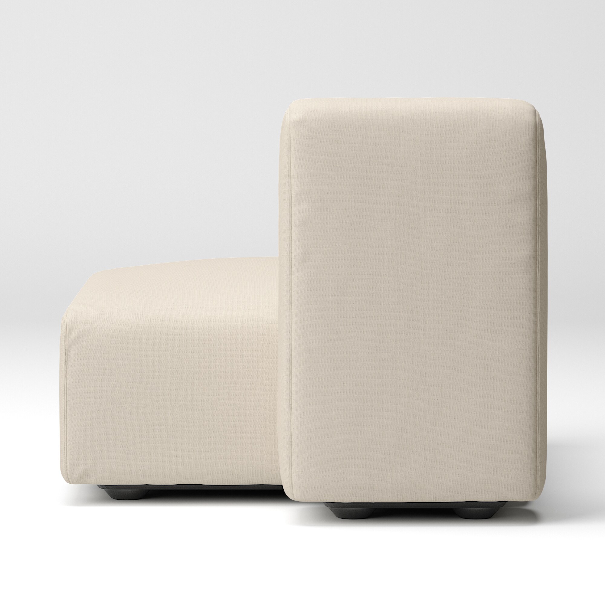 綿麻バスケット織ユニットソファ・ハーフバックレスト・大用カバー