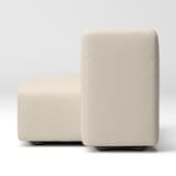 綿麻バスケット織ユニットソファ・ハーフバックレスト・大用カバー／生成