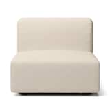 綿麻バスケット織ユニットソファアームレス・大・幅７７ｃｍ用カバー／生成