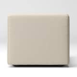 綿麻バスケット織ユニットソファアームレス・大・幅７７ｃｍ用カバー／生成