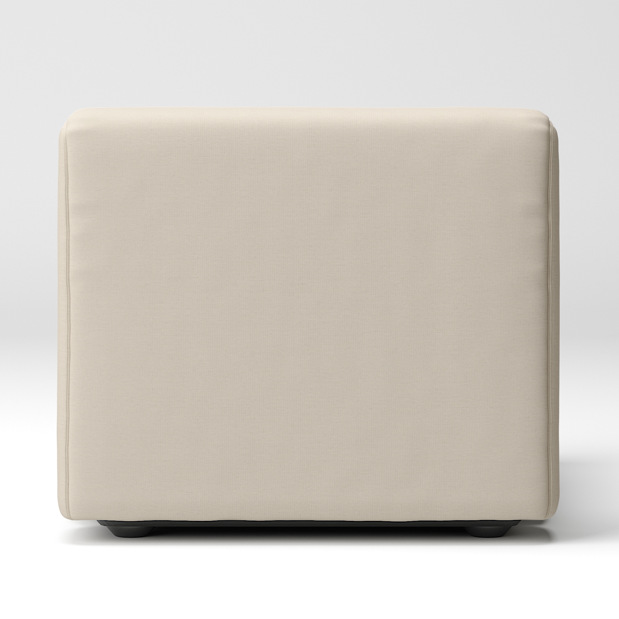 綿麻バスケット織ユニットソファアームレス・大・幅７７ｃｍ用カバー／生成