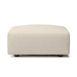 綿麻バスケット織ユニットソファオットマン・大・幅７７ｃｍ用カバー／生成