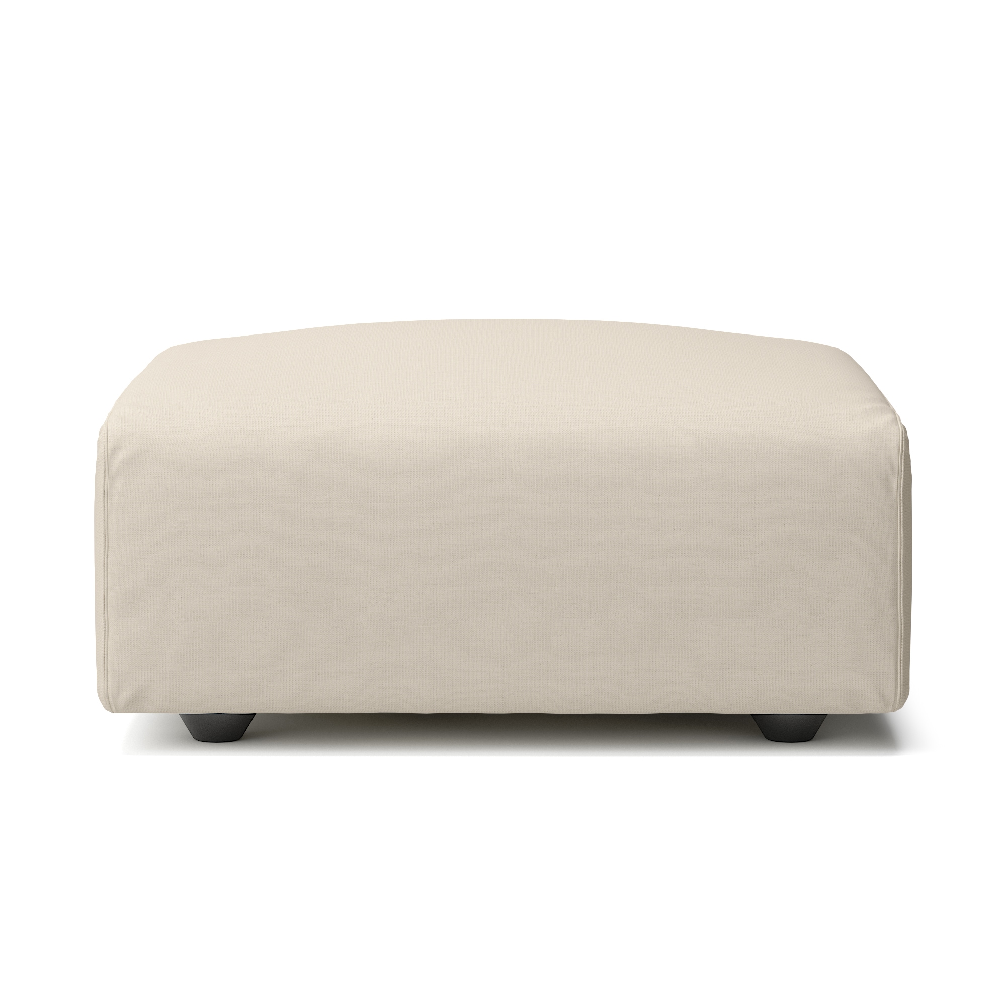 綿麻バスケット織ユニットソファオットマン・大・幅７７ｃｍ用カバー／生成