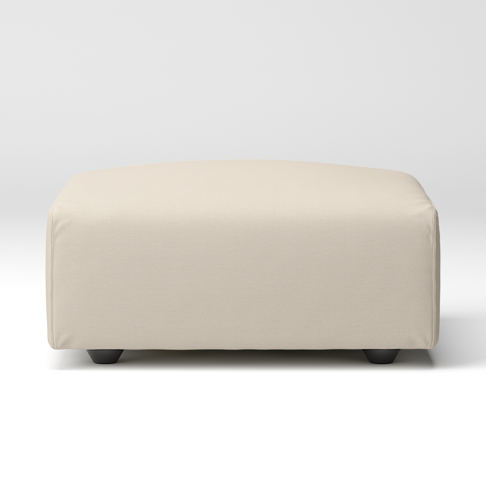 綿麻バスケット織ユニットソファオットマン・大・幅７７ｃｍ用カバー／生成