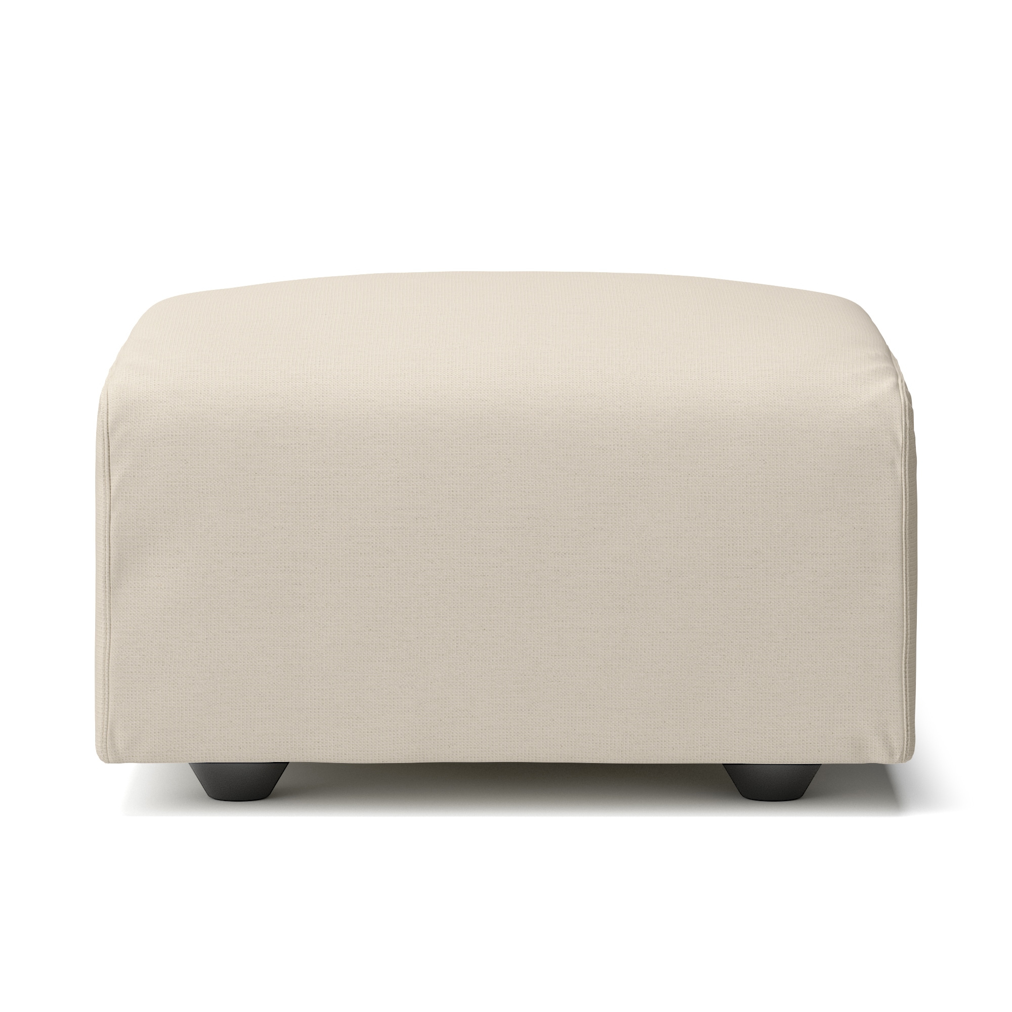 綿麻バスケット織ユニットソファオットマン・小用カバー／生成