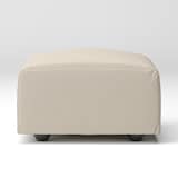 綿麻バスケット織ユニットソファオットマン・小用カバー／生成