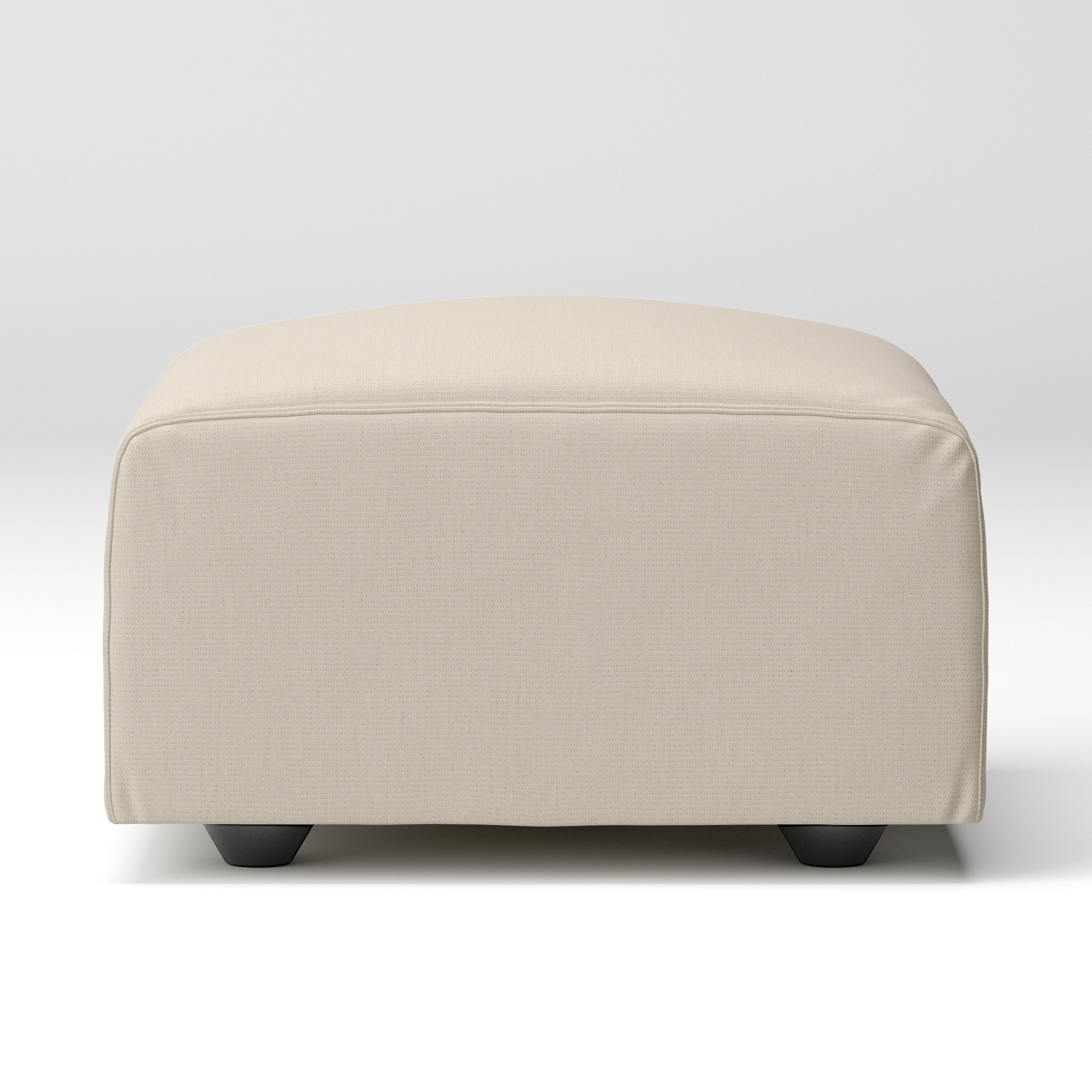 綿麻バスケット織ユニットソファオットマン・小用カバー／生成