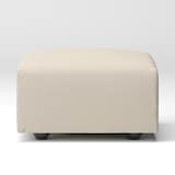 綿麻バスケット織ユニットソファオットマン・小用カバー／生成