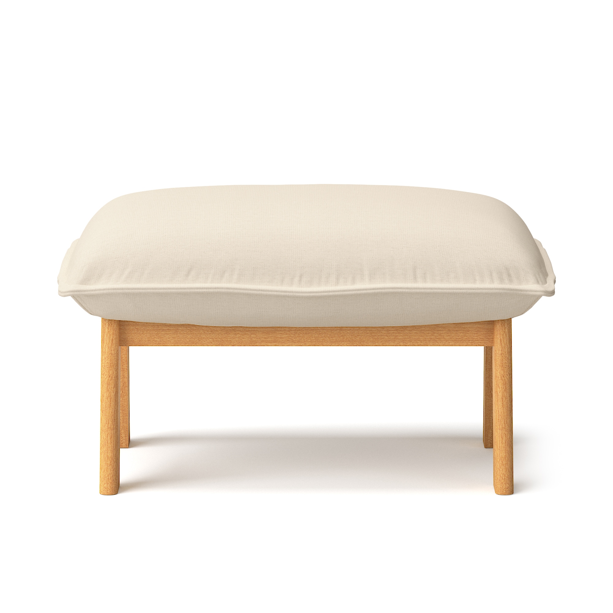 綿麻バスケット織ハイバックリクライニングソファ・オットマン用カバー／生成