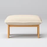 綿麻バスケット織ハイバックリクライニングソファ・オットマン用カバー／生成