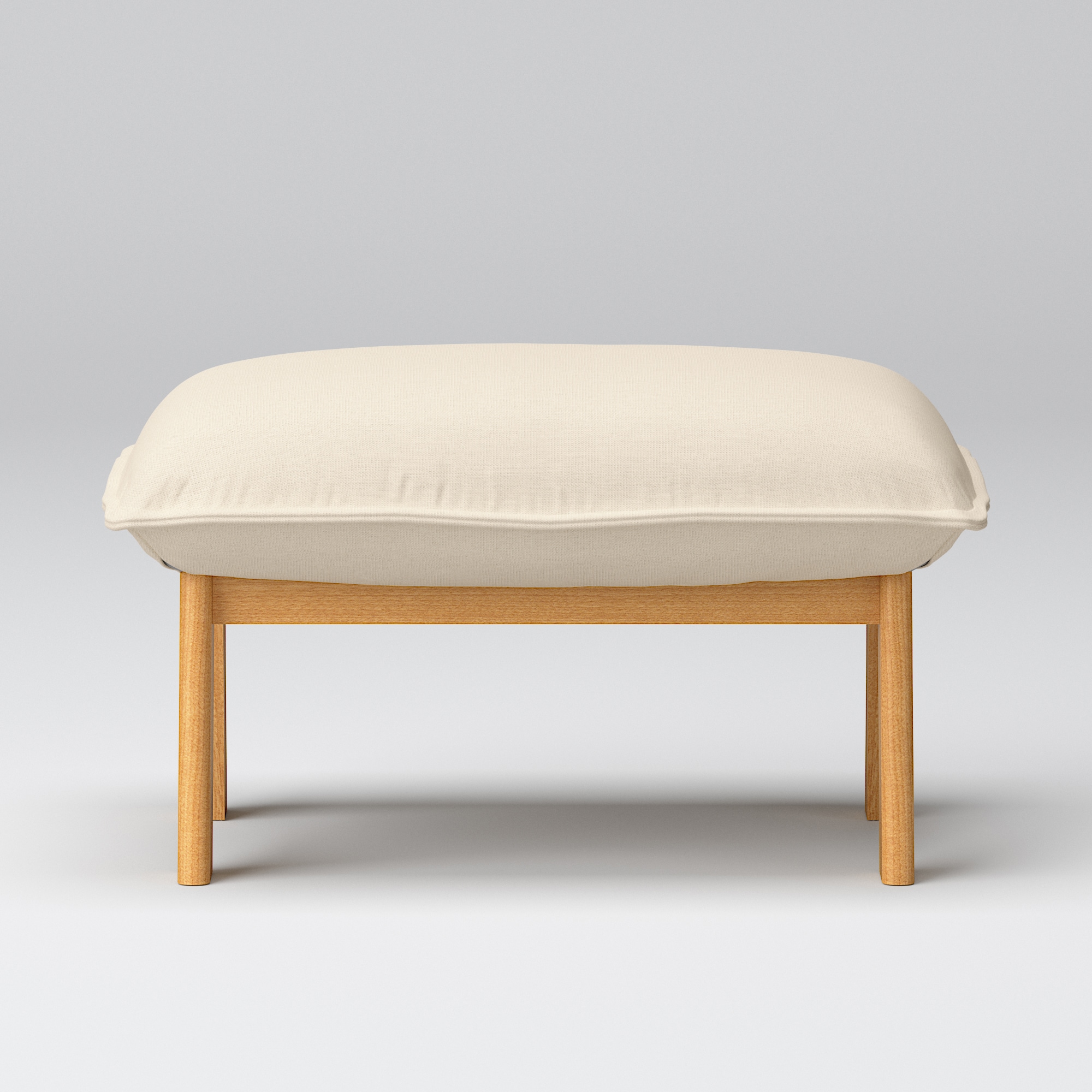 綿麻バスケット織ハイバックリクライニングソファ・オットマン用カバー／生成