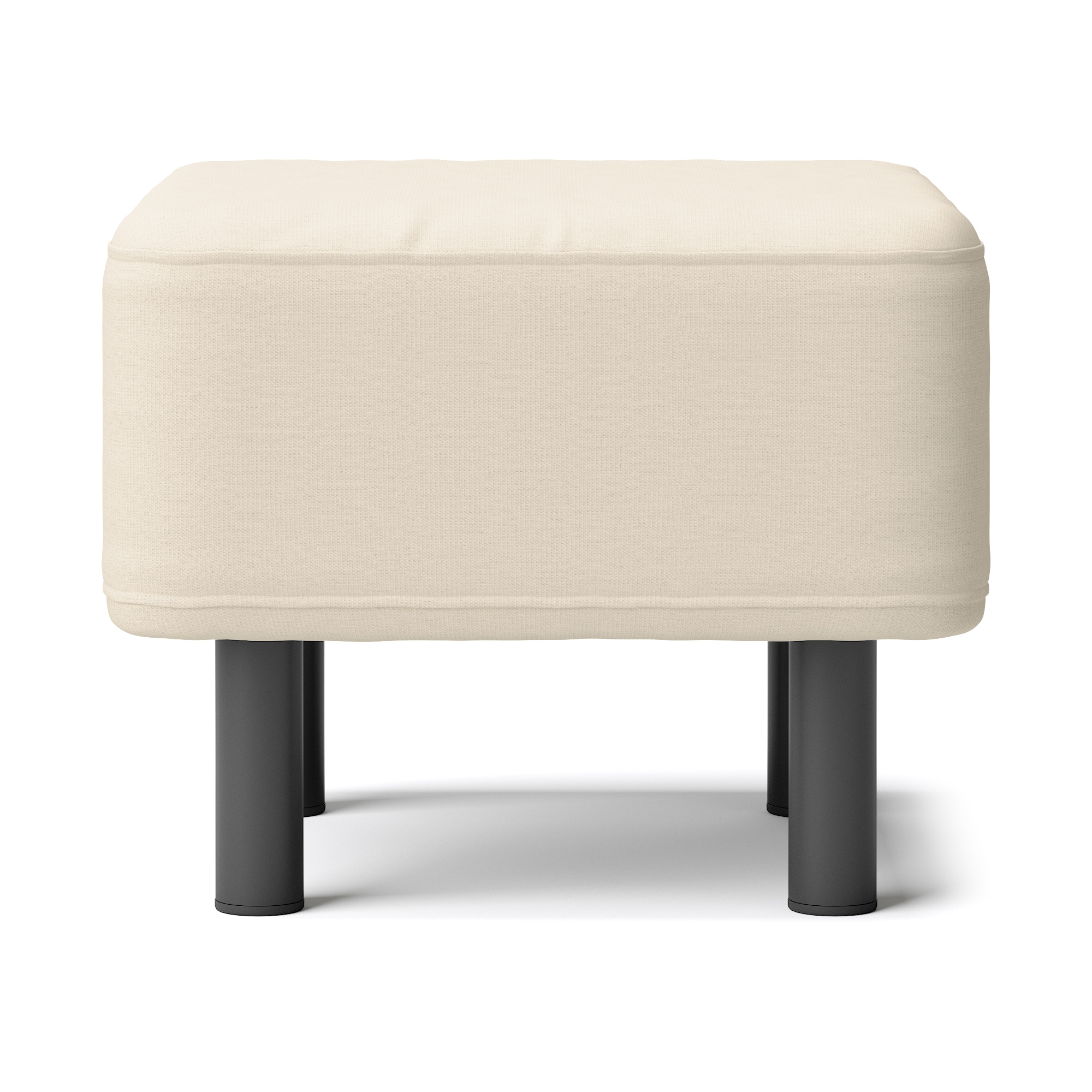 綿麻バスケット織ソファベンチ・オットマン用カバー／生成