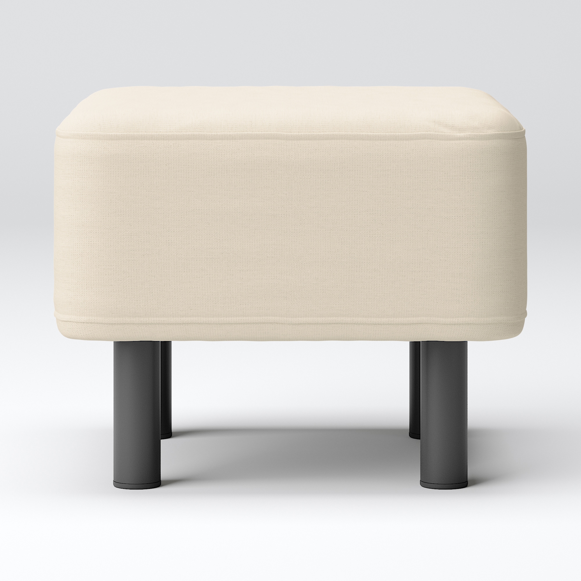 綿麻バスケット織ソファベンチ・オットマン用カバー／生成