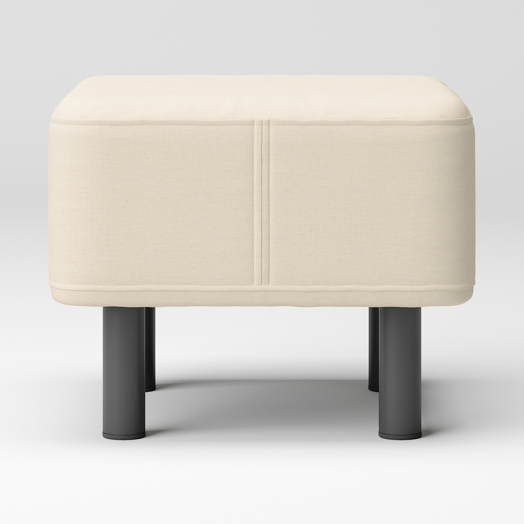 綿麻バスケット織ソファベンチ・オットマン用カバー／生成