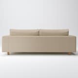 綿麻バスケット織ソファ本体・３シーター・フェザー・ポケットコイル用カバーベージュ