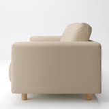 綿麻バスケット織ソファ本体２．５シーター・フェザーポケットコイル用カバーベージュ