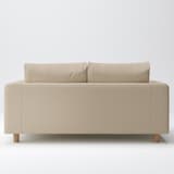 綿麻バスケット織ソファ本体・２シーター・フェザー・ポケットコイル用カバーベージュ