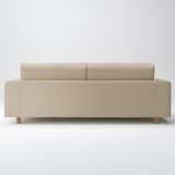 綿麻バスケット織ソファ本体・３シーター・ウレタン・ポケットコイル用カバーベージュ