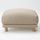 綿麻バスケット織ソファ本体・オットマン・フェザー・ポケットコイル用カバーベージュ