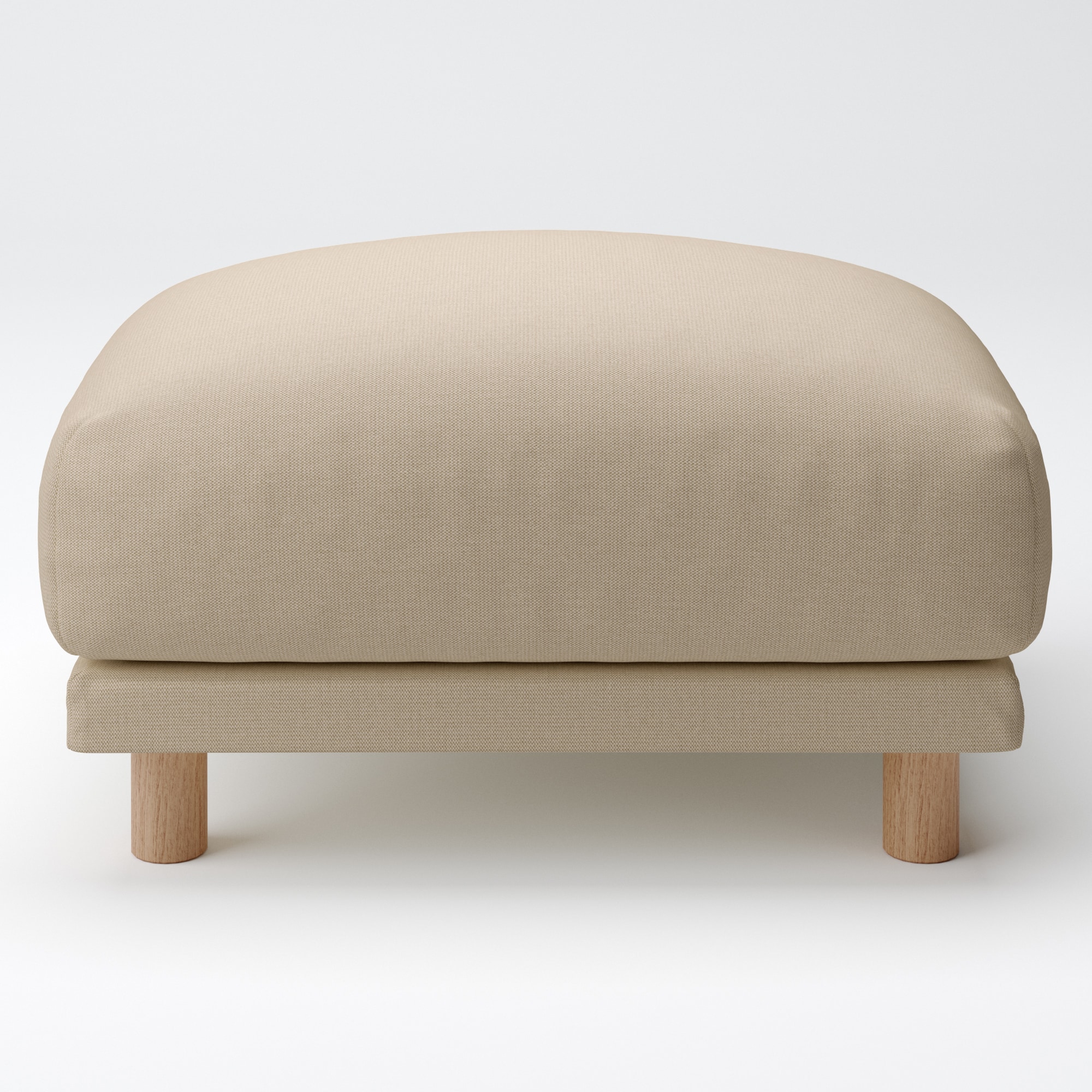 綿麻バスケット織ソファ本体・オットマン・フェザー・ポケットコイル用カバーベージュ