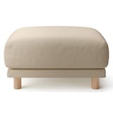 綿麻バスケット織ソファ本体・オットマン・ウレタン・ポケットコイル用カバーベージュ