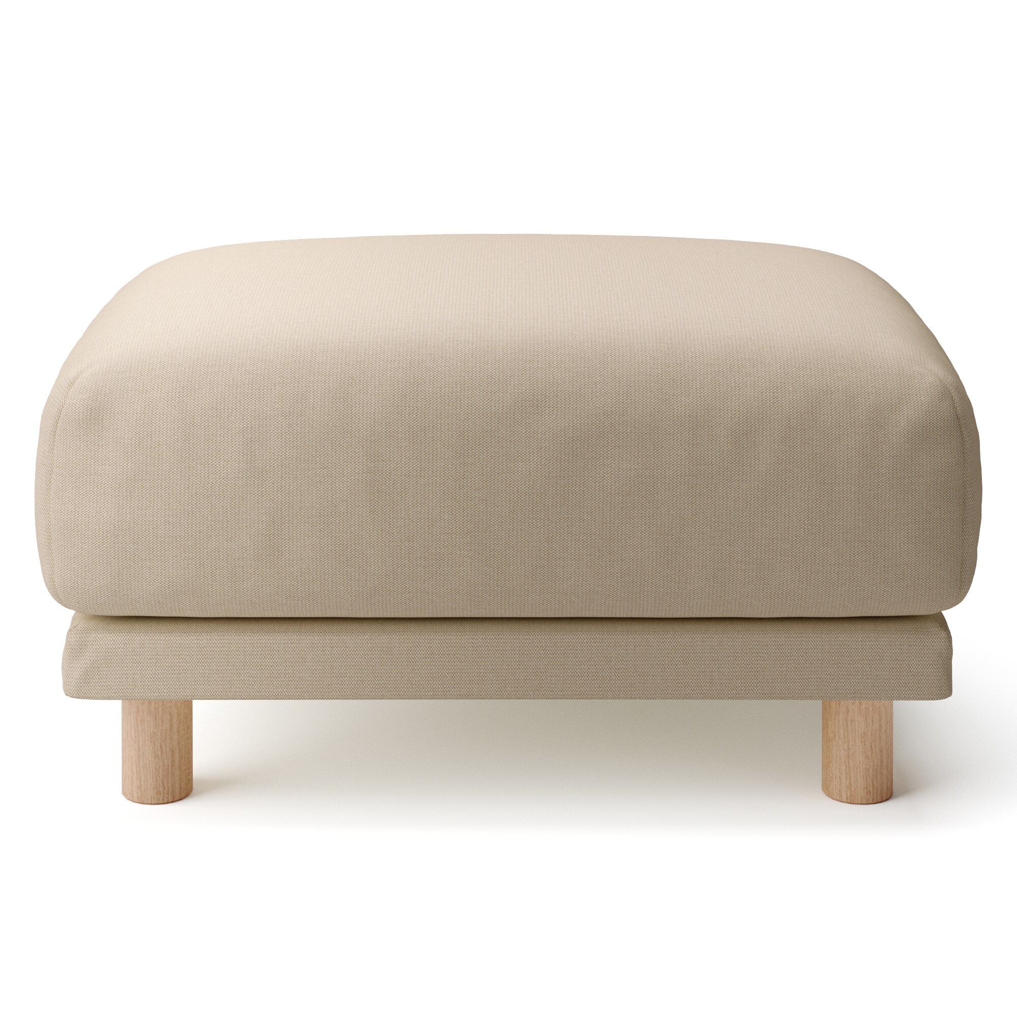 綿麻バスケット織ソファ本体・オットマン・ウレタン・ポケットコイル用カバーベージュ