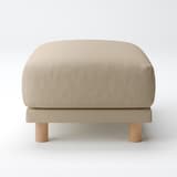 綿麻バスケット織ソファ本体・オットマン・ウレタン・ポケットコイル用カバーベージュ