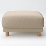 綿麻バスケット織ソファ本体・オットマン・ウレタン・ポケットコイル用カバーベージュ